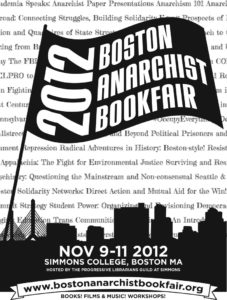 Flyer for 2012 Boston Anarchist Bookfair