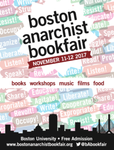 2017 poster for the Boston Anarchist Bookfair